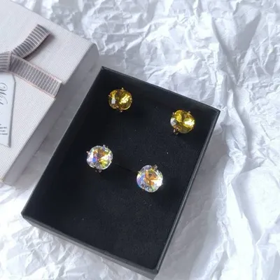 Серьги 'Стекло' гранёное разноцветное 850424
