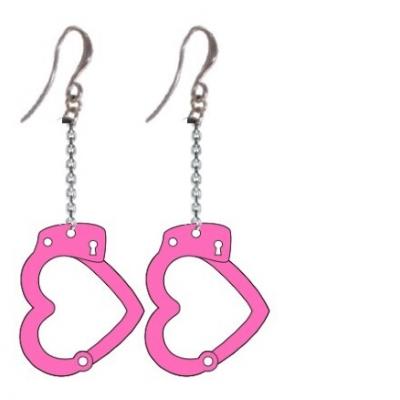 Серьги TR0422156 Розовые наручники