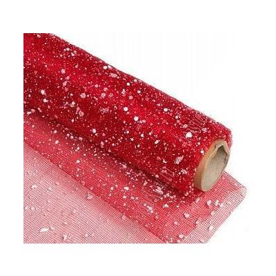 Сетка для цветов 50 см*4.5 ярд Снег красный 171245