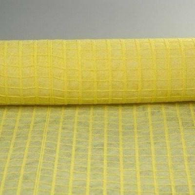 Сетка с фетром для цветов квадратные ячейки желтая 53 см*5 Y