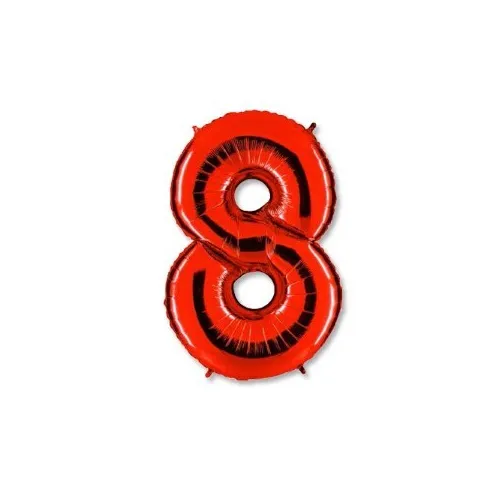Шар фольгированный воздушный Цифра '8' Red (1 шт) 1207-2086
