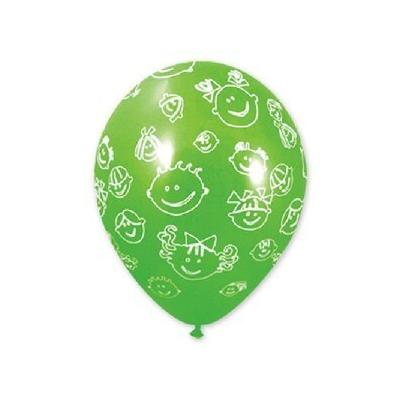 Шар воздушный латексный пастель с рисунком (50 шт) Детские улыбки 1103-0249