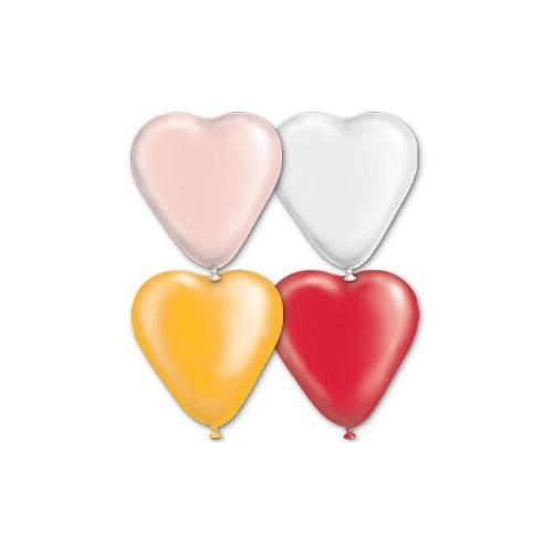 Шар воздушный латексный Сердце Пастель (100шт) 1105-0141