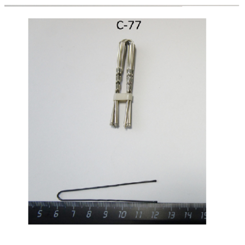 Шпилька для волос (10 шт) 63 мм светлая никелевое покрытие I-3-63 С-77