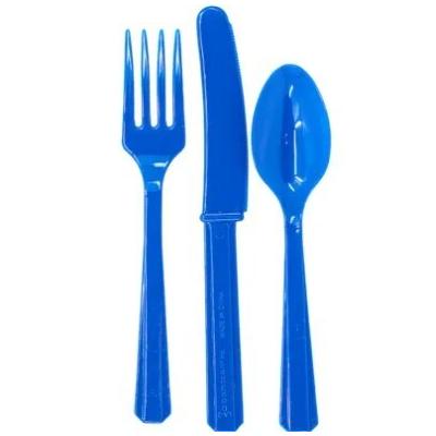Столовые приборы пластик Br Royal Blue 24 шт 1502-3845 ЦЕНА ЗА НАБОР