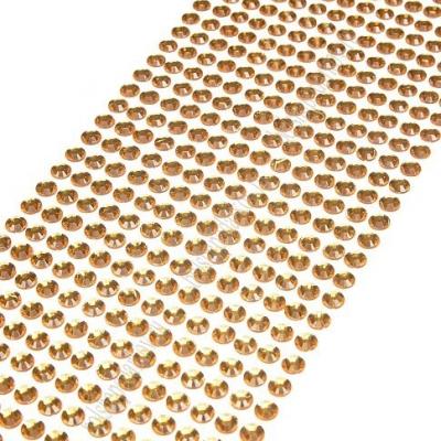 Стразы декоративные (504 шт) 6 мм Золото 172232