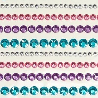 Стразы декоративные (640 шт) 6 мм Ассорти 171787