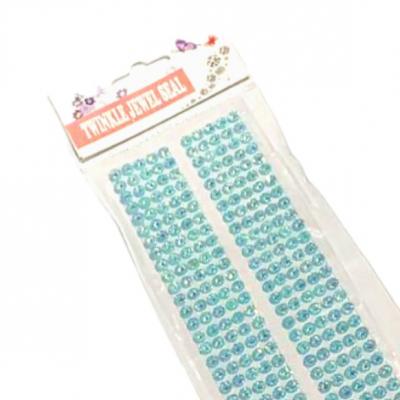 Стразы клеевые блестящие 2 полосы 5 мм Бирюзовый хамелеон 2715222