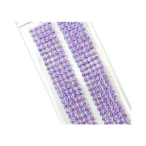 Стразы клеевые блестящие 2 полосы 5 мм Фиолетовый 2715224