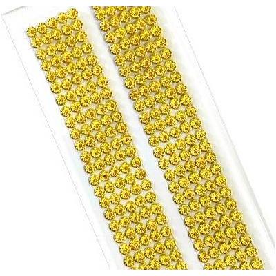 Стразы клеевые блестящие 2 полосы 5 мм Золото 2715212