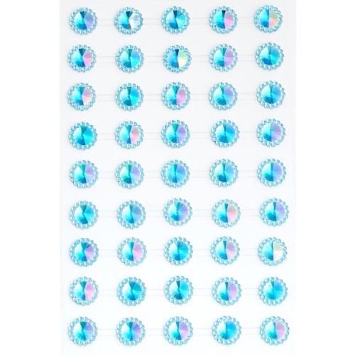 Стразы клеевые Цветок хамелеон 1.2 см Голубой 172092
