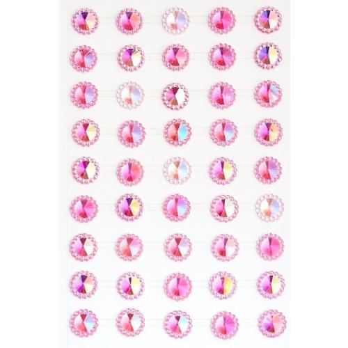 Стразы клеевые Цветок хамелеон 1.2 см Розовый 172093