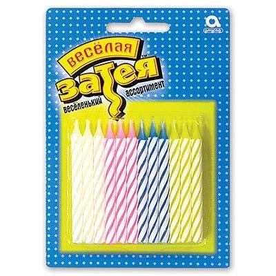 Свечи для торта ассорти 24 шт/уп 1502-1131