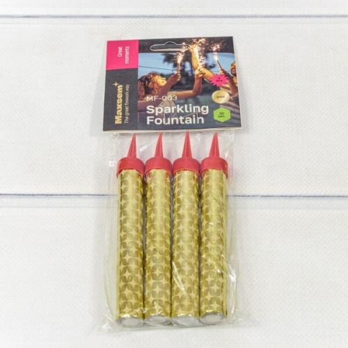 Свечи для торта 'Фонтан' набор (4 шт) 10 см 30(±5%)сек 'Sparkling Fountain' 441581