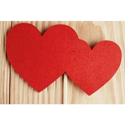 Топпер деревянный 'Сердечки цельные' 10*28 см Красный 15497