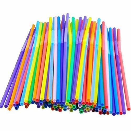 Трубочки для напитков 5*210, гофрированные цветные, 250 шт