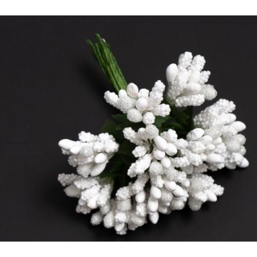 Тычинки с сахарными вставками (144 шт) Белый 172236