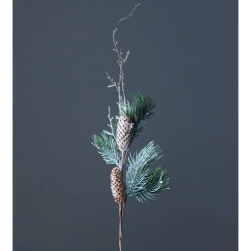 Ветка декоративная сосновая с шишками 70 см 50124