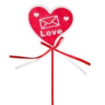Вставка Сердце с конвертом Love 7см