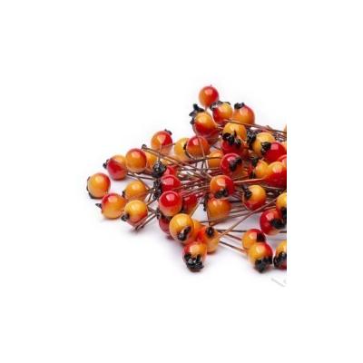 Ягодка на веточке 0.8 см (10 шт) Красно-оранжевый 172237