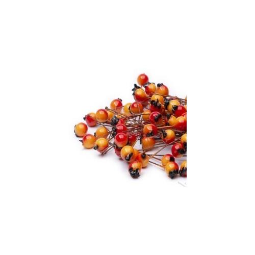 Ягодка на веточке 0.8 см (10 шт) Красно-оранжевый 172237