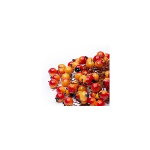 Ягодка на веточке 1 см (10 шт) Красно-оранжевый 172239