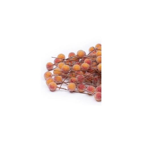 Ягодка на веточке 1 см (10 шт) Красно-оранжевый 172240