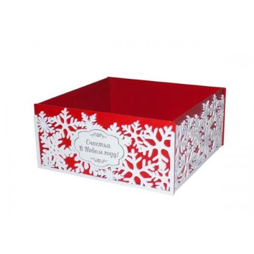 Ящик деревянный 25*25*11.5 см Счастья в Новом году! 153070