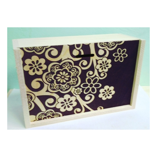 Ящик деревянный подарочный 20*14*8 см Кружево 23066