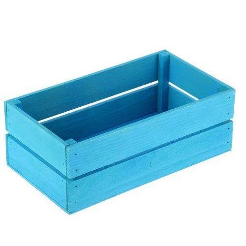 Ящик деревянный реечный № 1 (24.5*13.5*9 см) Голубой 230462