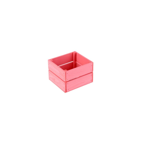 Ящик деревянный реечный № 5 (13*13*8.5 см) Розовый 230455