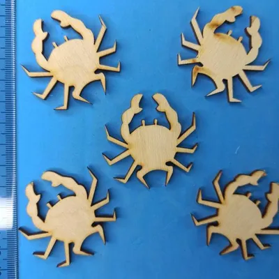 Заготовка из фанеры 'Морской краб 5см' (10шт) 65076
