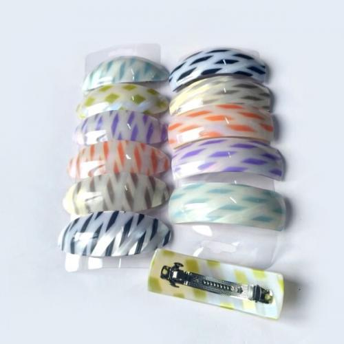 Заколка-автомат для волос перламутровая (10*3,5 см) 11273