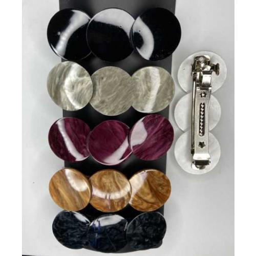 Заколка-автомат для волос перламутровая 9 см Цветные 11331