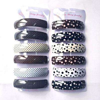 Заколка-автомат для волос 'В горошек' (9*2 см) 11241