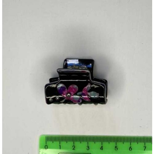 Заколка краб для волос 4 см со стразами 13161