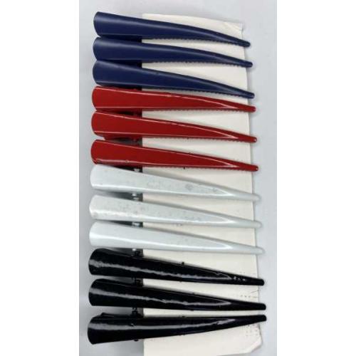 Зажим для волос 7.5 см цветные ЦЕНА ЗА 12 штук 16436