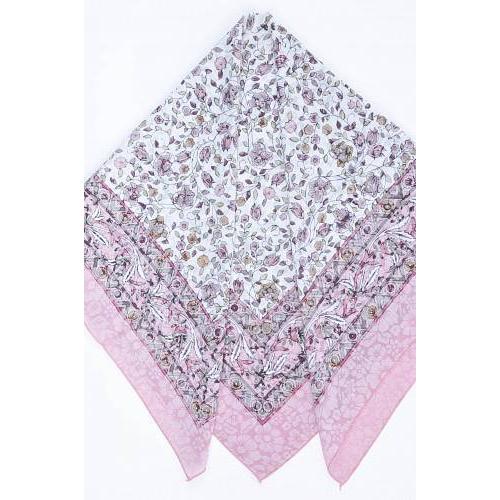 Женский шейный платок шелковый 70*70 (70% шелк, 30% полиэстер) цветной 16056