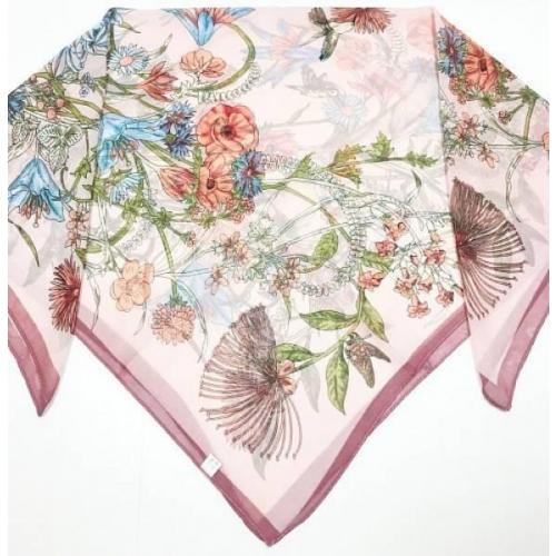 Женский шейный платок шифоновый с рисунком (70*70 см) 68214